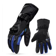 Luvas De Motocicleta Térmica Impermeáveis De Inverno Azul