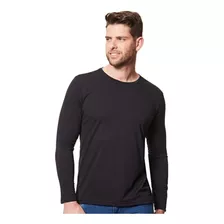 Kit 4 Camiseta Manga Longa Masculina 100% Algodão Basic Lisa