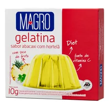 Gelatina Magro Com Sucralose Sabor Abacaxi Com Hortela 10g