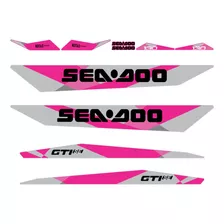 Kit Adesivos Completo Jet Ski Sea Doo Gti 130 2019 Rosa