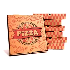 100 Cajas Pizza Kraft Diseño 40 Cm