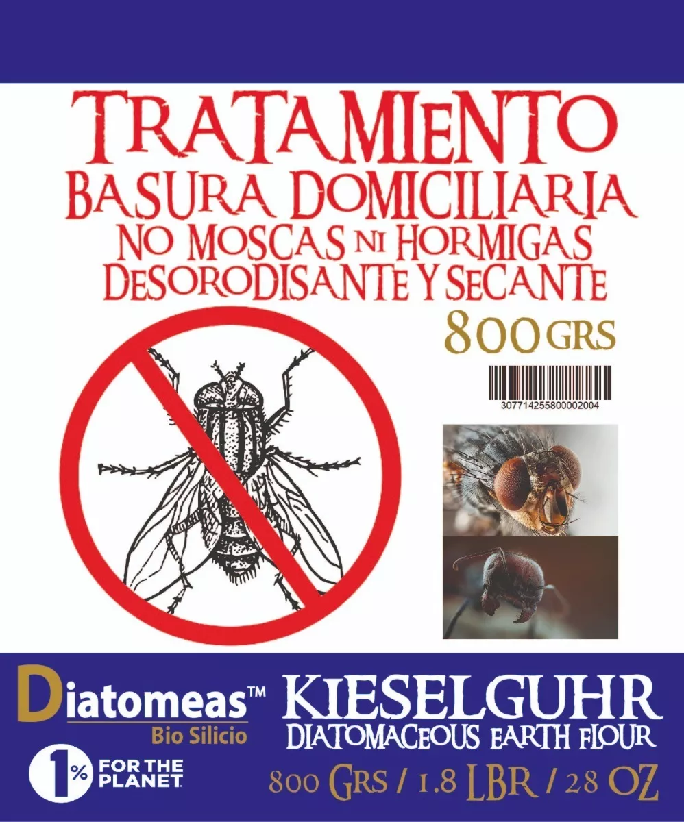 Tierra De Diatomeas Certificada 800gr Compost Domiciliario