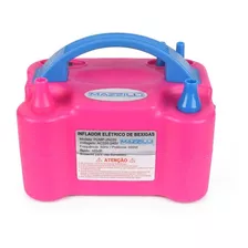 Inflador Compressor De Baloes 2 Bicos Rosa 220