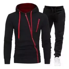 Mens Chándal Para Hombre Cremallera Deportiva Sudadera Con