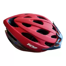 Casco Para Ciclismo Marca 10 Ten Rojo Oscuro C/ Visera Y Luz