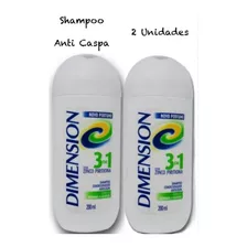 2 Shampoo Dimension 3 Em 1 Anticaspa 200ml Normais A Oleosos