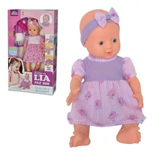 Boneca Bebê Faz Xixi Trocar Fralda Mamadeira Presente Menina
