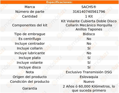 Kit De Embrague Volkswagen Polo 1.2l L4 13/14 Garantizado Foto 2