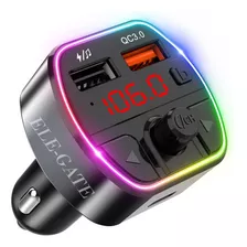 Transmisor Fm Bluetooth 5.0 Coche Led Rgb Alta Fidelidad