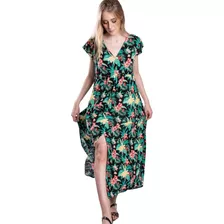 Maxivestidos En Fibrana Estampada