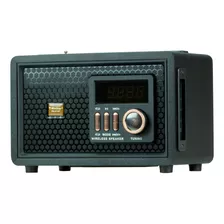 Radio Am Fm Caixa Som Bluetooth Vintage Retro Usb Sd Bateria