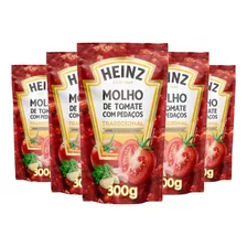 Kit 12 Molho De Tomate Pedaços Tradicional 300g Cada Heinz