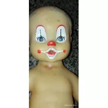 Boneca Antiga De Borracha Palhaço Palhacinha 