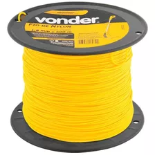 Fio De Nylon Para Roçadeira 1,8mm X 500m Redondo Vonder Cor Amarelo