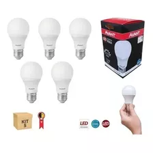 Kit 5 Lâmpada Led 12w Bulbo E27 Bivolt Casa Comércio 6500k