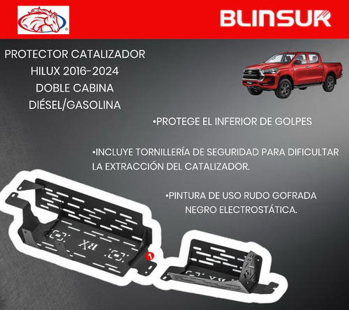 Protector De Catalizador Para Hilux 16-23 Dob Cab Foto 2