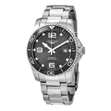 Relogio Longines L37814766 Hydroconquest Automatico Cinza Cor Da Correia Prateado