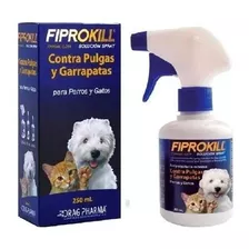 Fiprokill Spray Anti Pulgas/garrapatas 250 Ml Gatos Y Perro