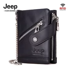 Billetera Jeep De Cuero Genuino Bp930. Rfid Anti-escan