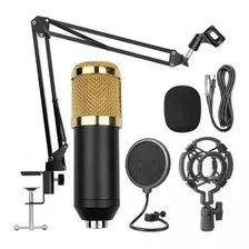 Kit Microfone Condensador Profissional Estúdio Bm800 Brinde