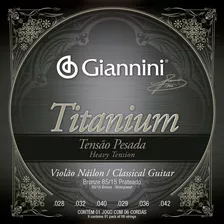 Giannini (brasil), Encordado Guitarra Clásica Titanium Tensión Alta