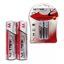 Pilas Recargables Netmak Aa 2700mah (nm-aa270) X 2 Unidades