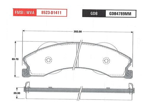 Balatas Trw Traseras Gmc Savana 4500 2008 A 2014 Foto 2