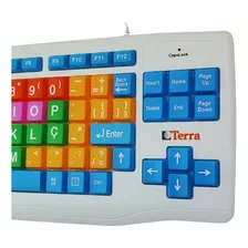 Teclado Ampliado S/ Colmeia - Baixa Visão - Com Letra Ç