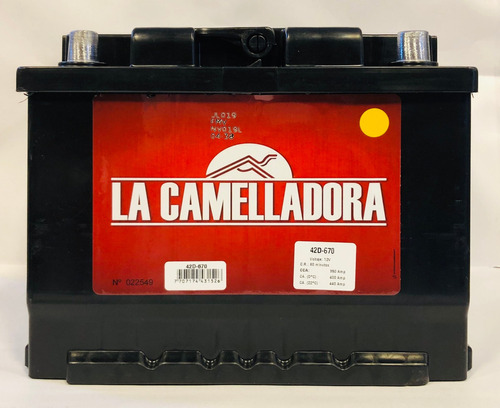 Bateria Willard Camelladora 42d-670 Kia Carens Rs Campero Foto 2