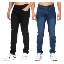 Kit C/2 Calça Jeans Masculina Skynni Elastano Promoção
