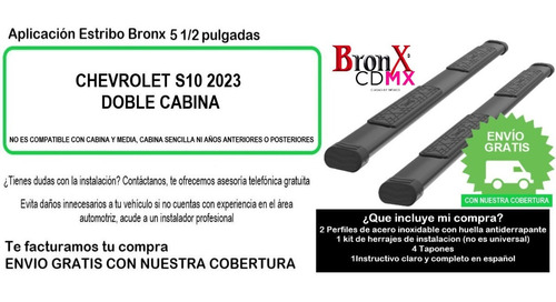 Estribos Bronx Chevrolet S10 2023 Doble Cabina Foto 10