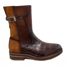 Bota De Hombre Piel Alligator/becerro Porto Cuadra 348lpbv