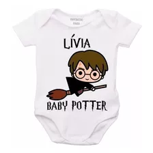 Roupa Body Bebê Personalizado Baby Potter Com Nome C- 3113