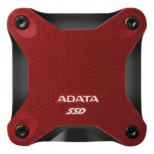 Disco Sólido Externo Adata Asd600q-480gu31-c 480gb Rojo