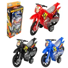 Kit 3 Mini Motos De Fricção Motocross Miniatura Etitoys