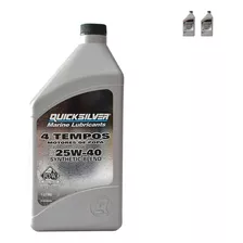 Lubrificante Quicksilver 25w40 4 Tempos 1 Litro Kit C/2