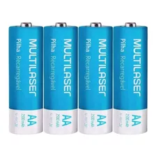 Pilhas Recarregáveis Multilaser Aa 2500mah 4 Unidades Cb052