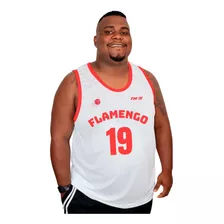 Camiseta Regata Masculina Flamengo Plus Size Basquete Nbb