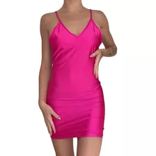 Vestido Musculosa Escote V De Lycra