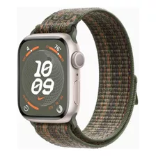 Apple Watch Serie 9 Starlight Pulseira Solo Loop Nike