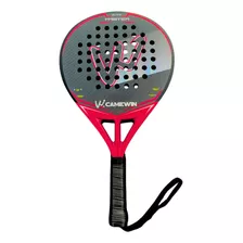 Pala Pádel Fibra De Carbono 3k 38mm + Funda Muñequera Grip Color Rojo