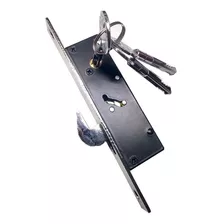 Cerradura Angosta Mini Corrediza Ventana Puerta Llave Cruz Color Cromo