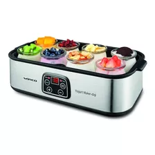 Yogurtera Fabrica Maquina Hacer Yogurt Winco W632 +8 Frascos Color Acero Inox