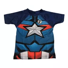 Remera Con Protección Uv - Modelo Capitan America - Avengers