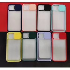 Funda Para iPhone De Silicona Mate, Con Protector De Cámara