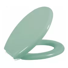 Assento Sanitário Almofadado Vaso Oval Astra Verde Claro Cor Branco