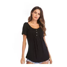 Blusa Casual De Mujer Con Botones Lr08