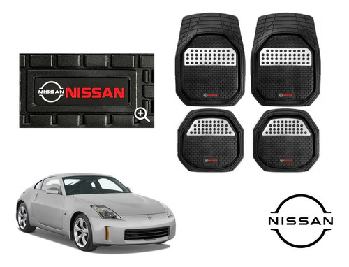 Tapetes 3d Logo Nissan + Cubre Volante 350z 2003 A 2008 2009 Foto 2