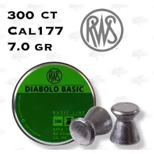 300 Pellets Rws Diabolos Basic 7.0gr Cal. 177 Balines Xtr C