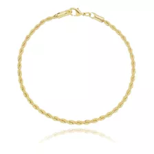 Pulseira Feminina Cordão Baiano Fina Folheada A Ouro 18k